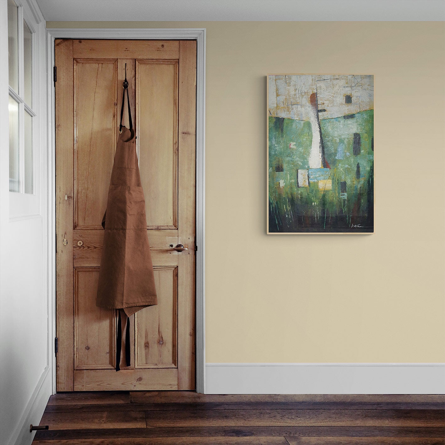 Cuadro Abstracto Verdes 60x90 cm