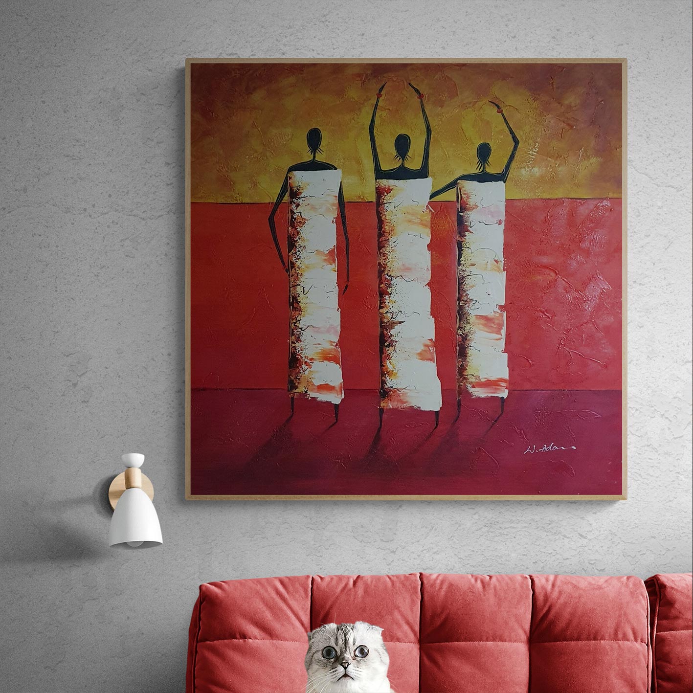 Cuadro Africanas 80x80 cm