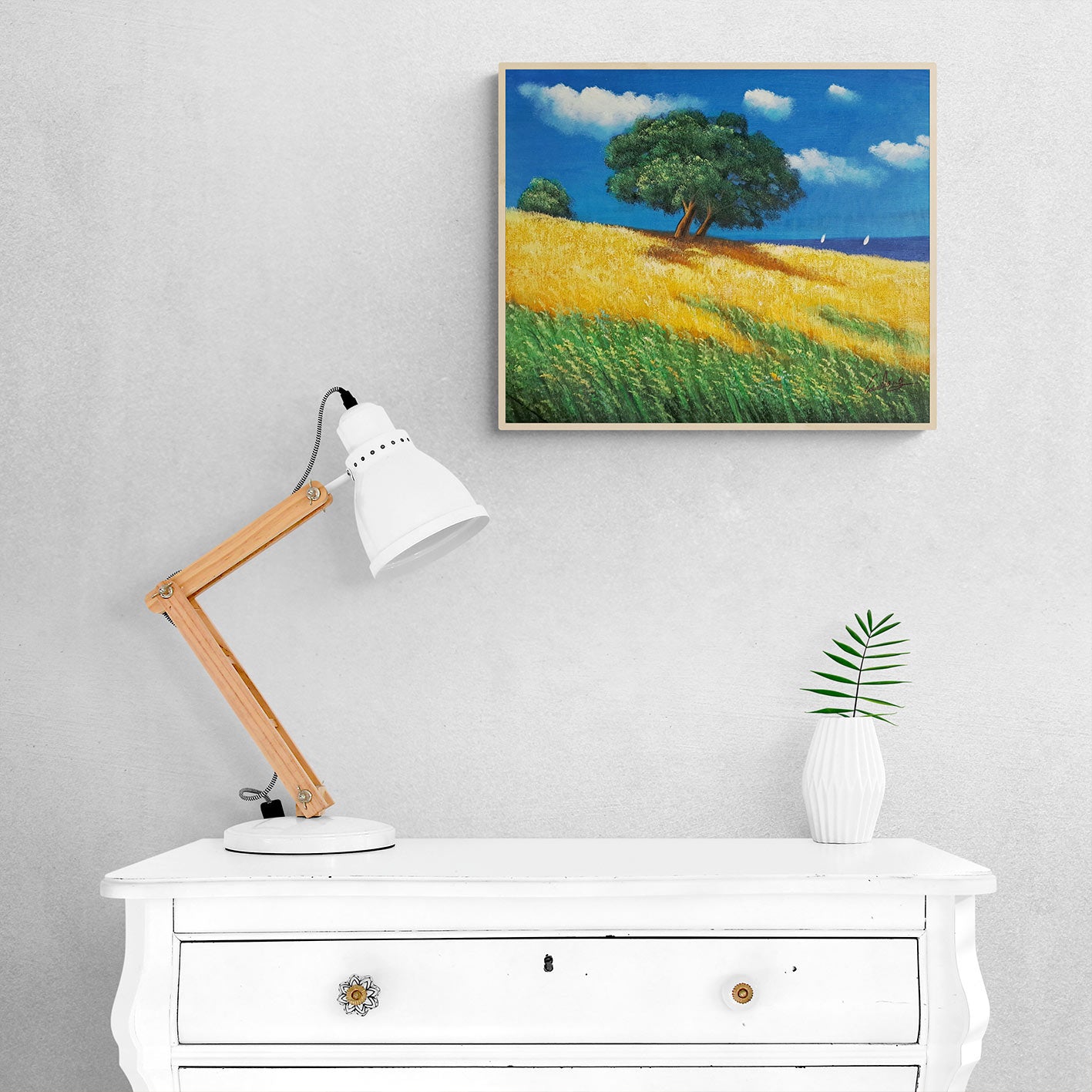 Cuadro Arbol Pradera 60x50 cm