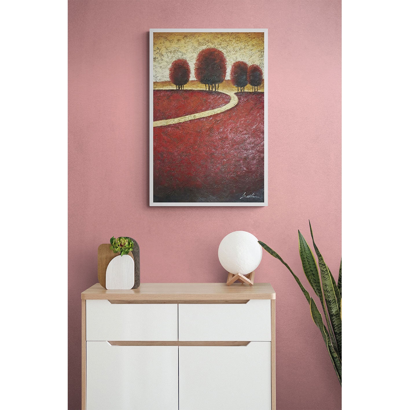 Cuadro Arboles Camino 90x60 cm