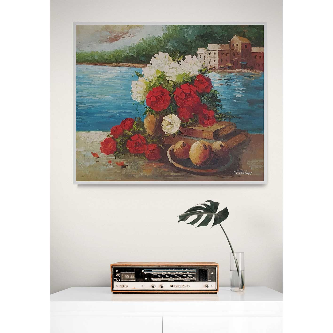 Cuadro Bodegon Rosas 60x50 cm