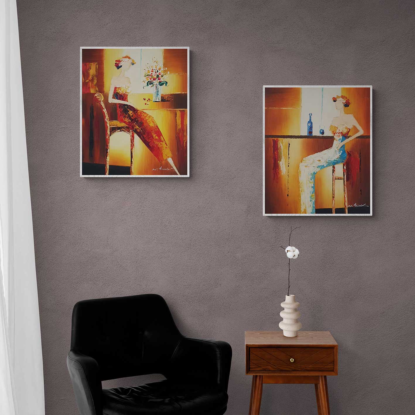 Cuadro Diptico Bar 50x60 cm [2 piezas]