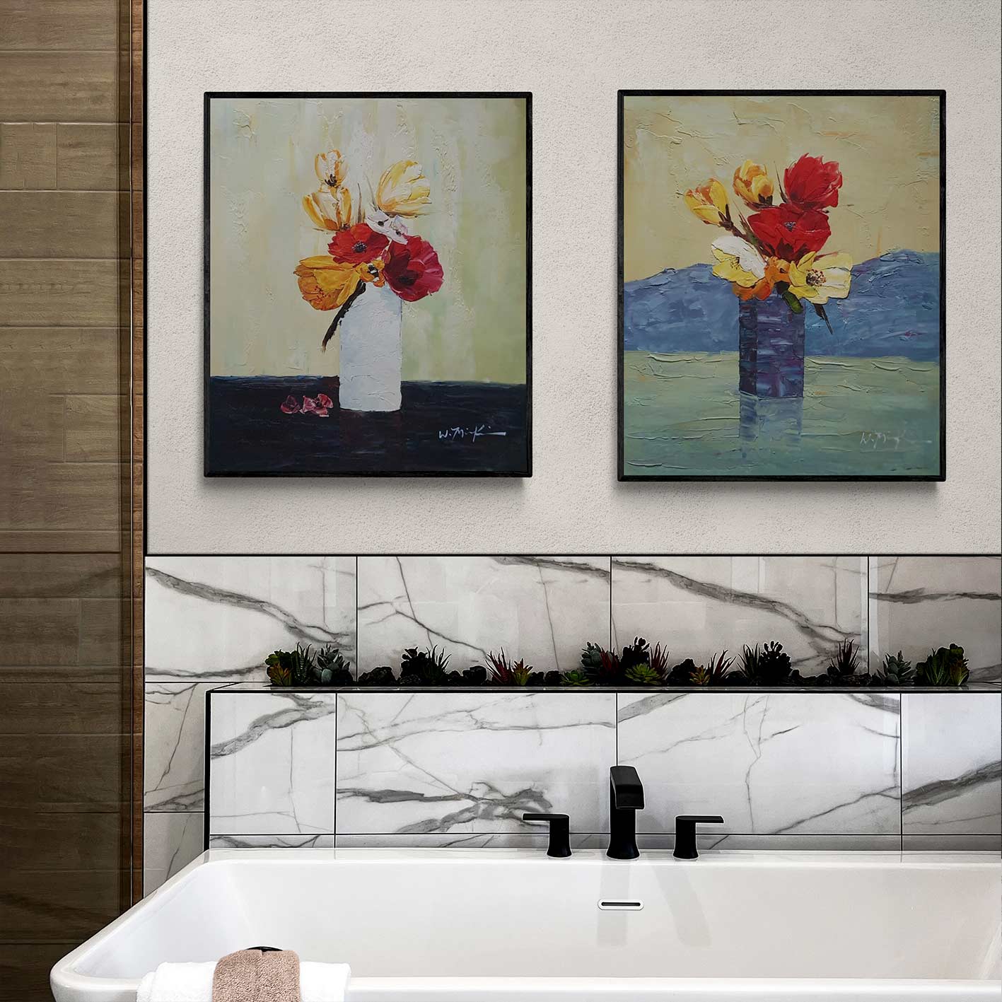 Cuadro Diptico Flores Expansion  60x50 cm [2 piezas]