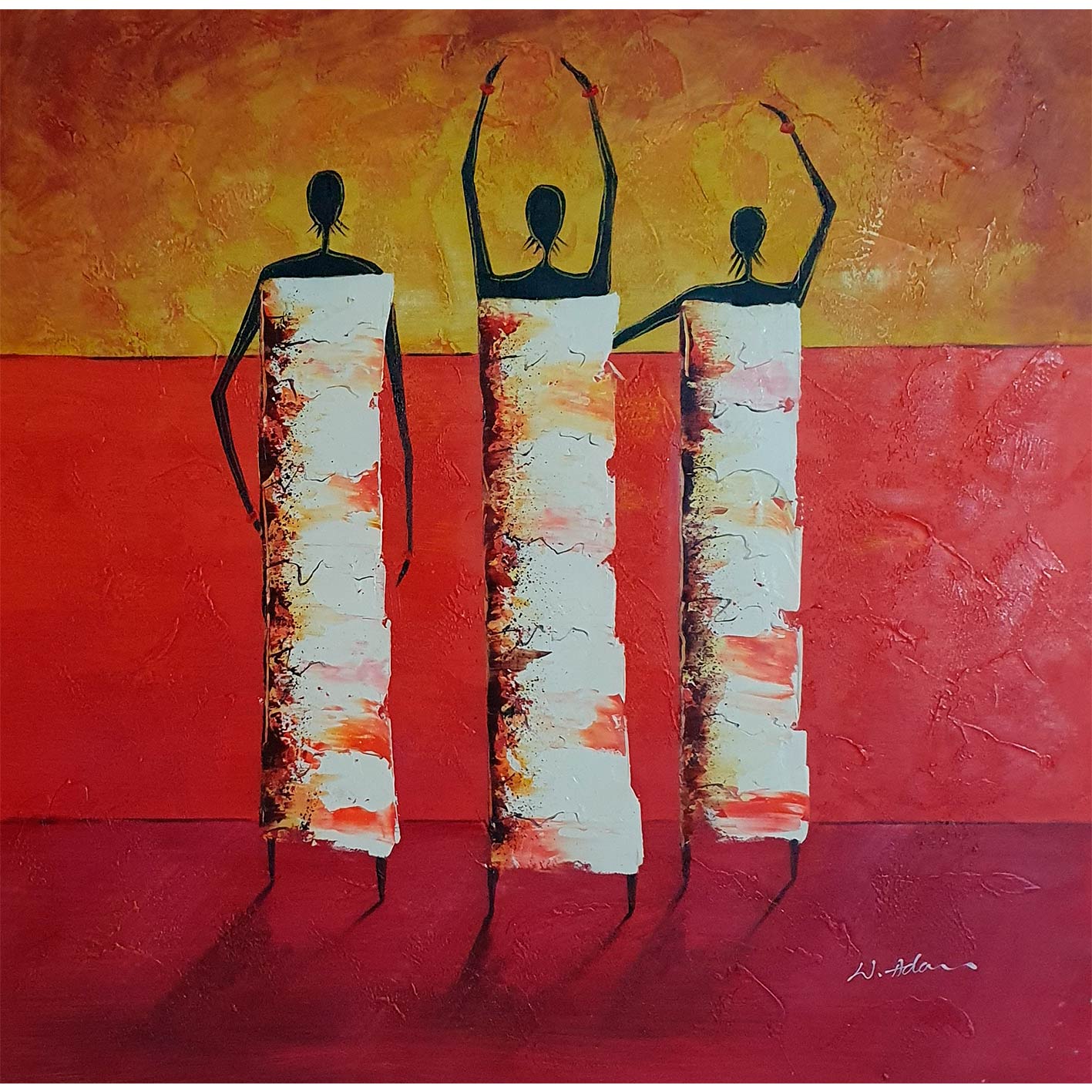 Cuadro Africanas 80x80 cm