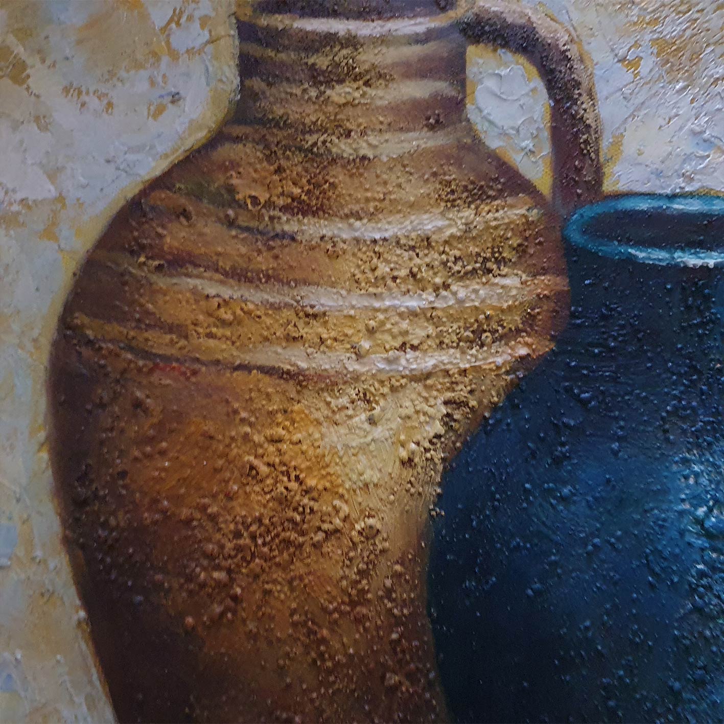 Cuadro Bodegon Anforas III  60x60 cm