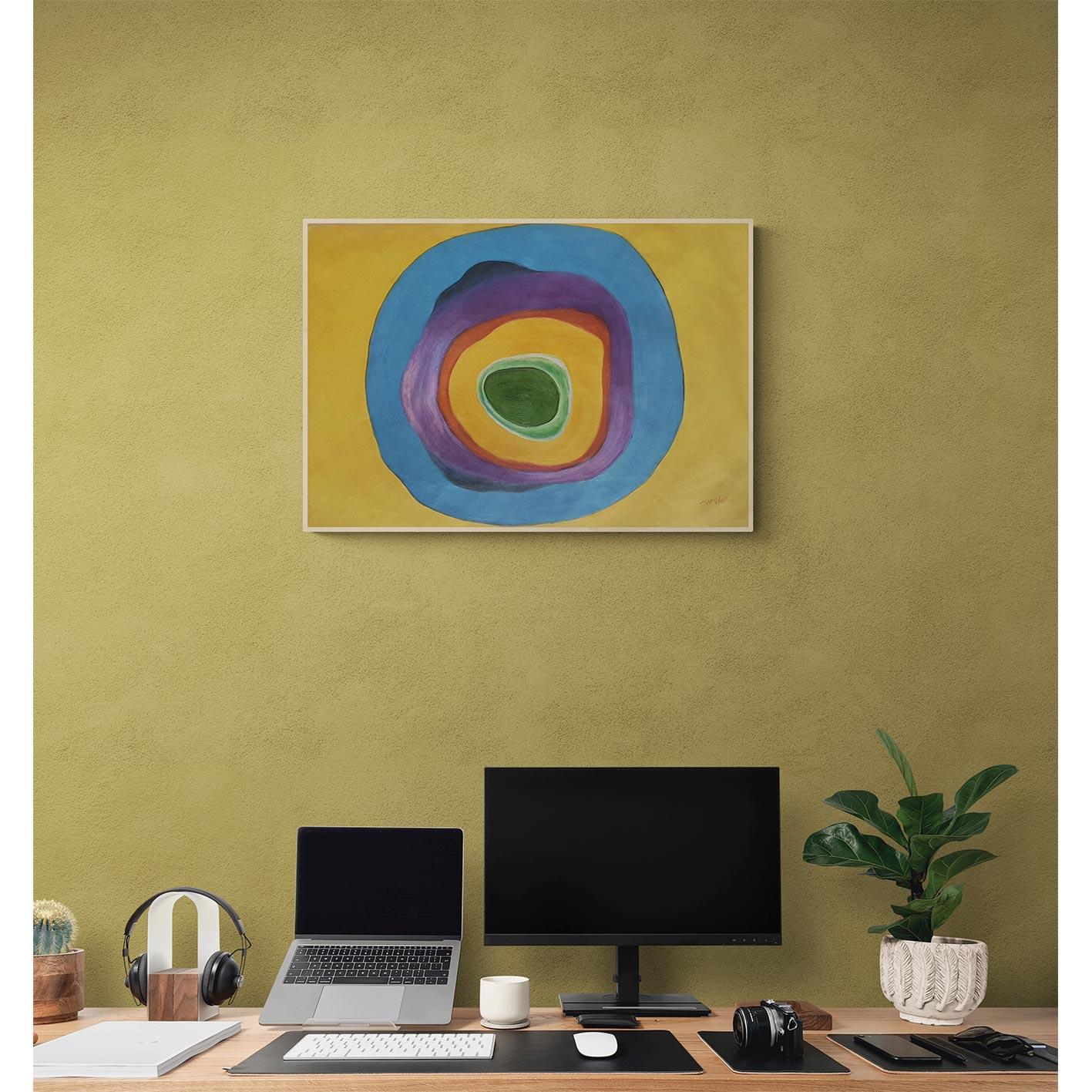 Cuadro Diana Amarillo  90x60 cm