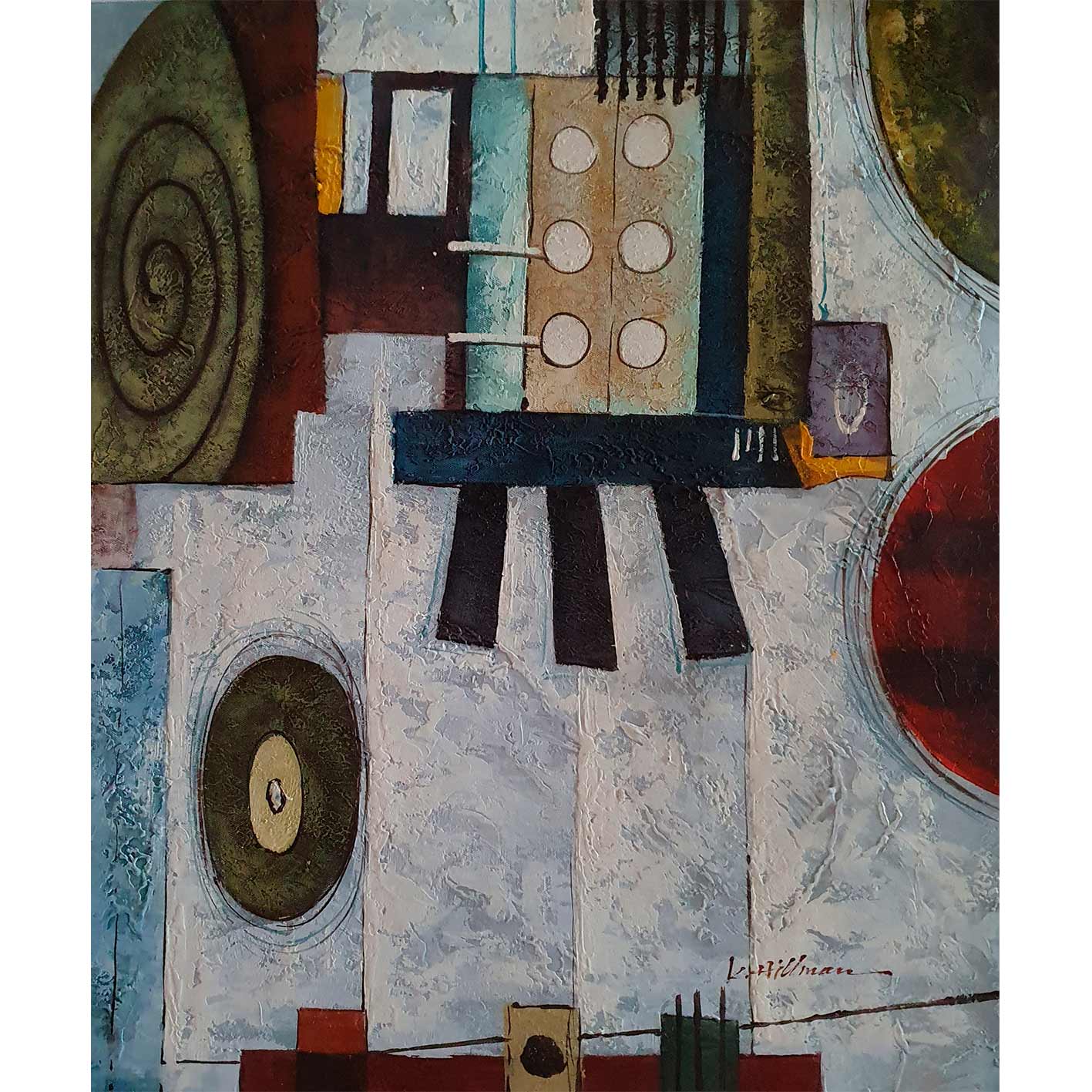 Cuadro Diptico Musical Abstracto 50X60 cm [2 piezas]