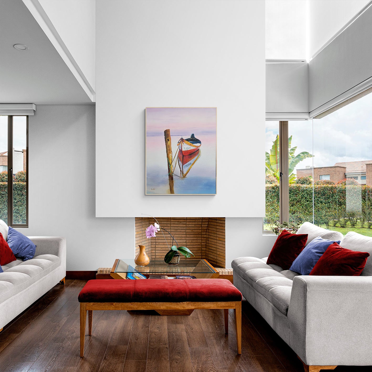 Cuadro Barca Amarrada  82x102 cm
