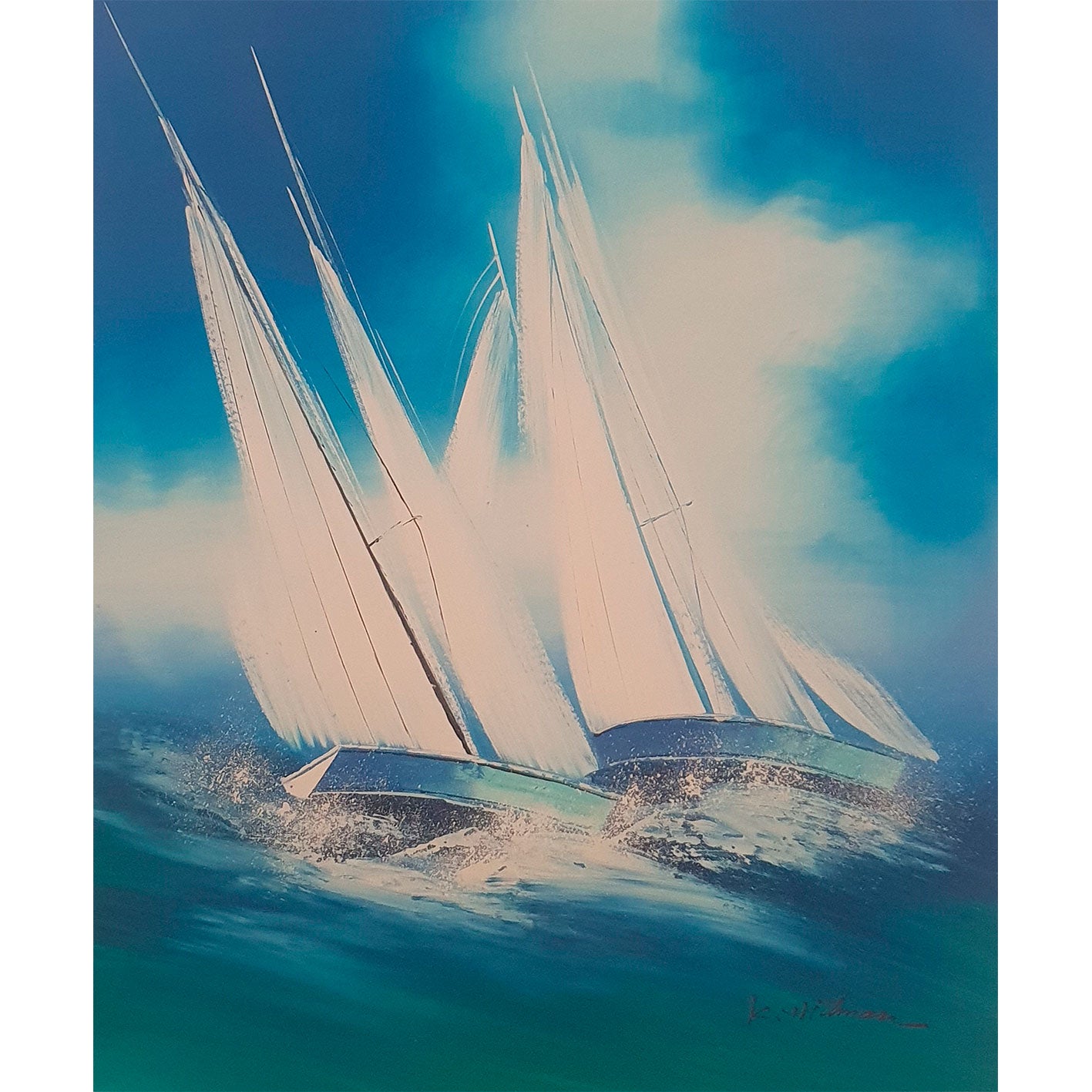 Cuadro Barco Vela  50x60 cm