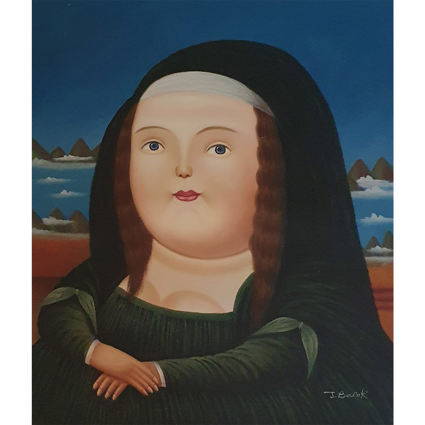 Cuadro Botero Mona Lisa 50x60 cm