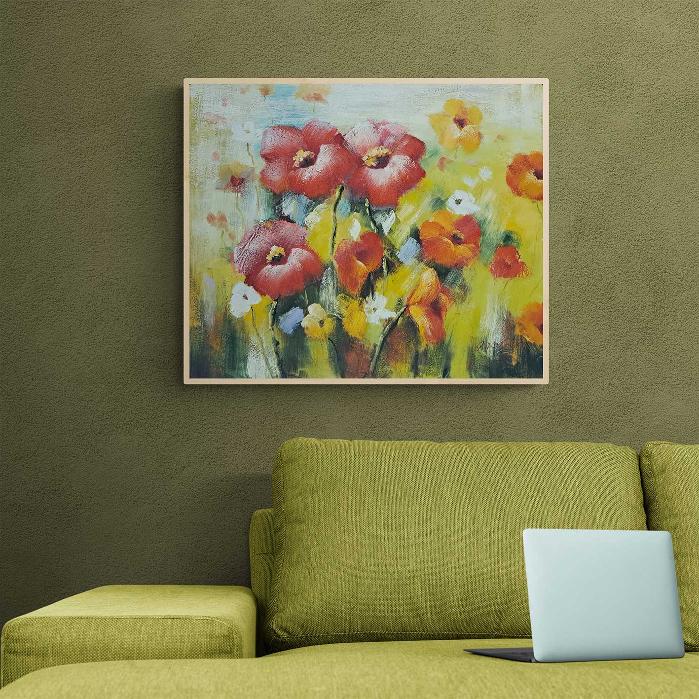 Cuadro Campos Amapola 60x50 cm
