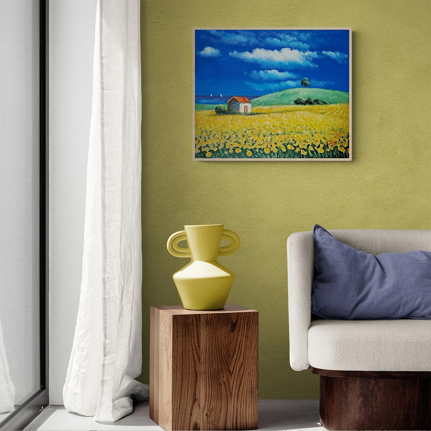Cuadro Casita Campo 60x50 cm