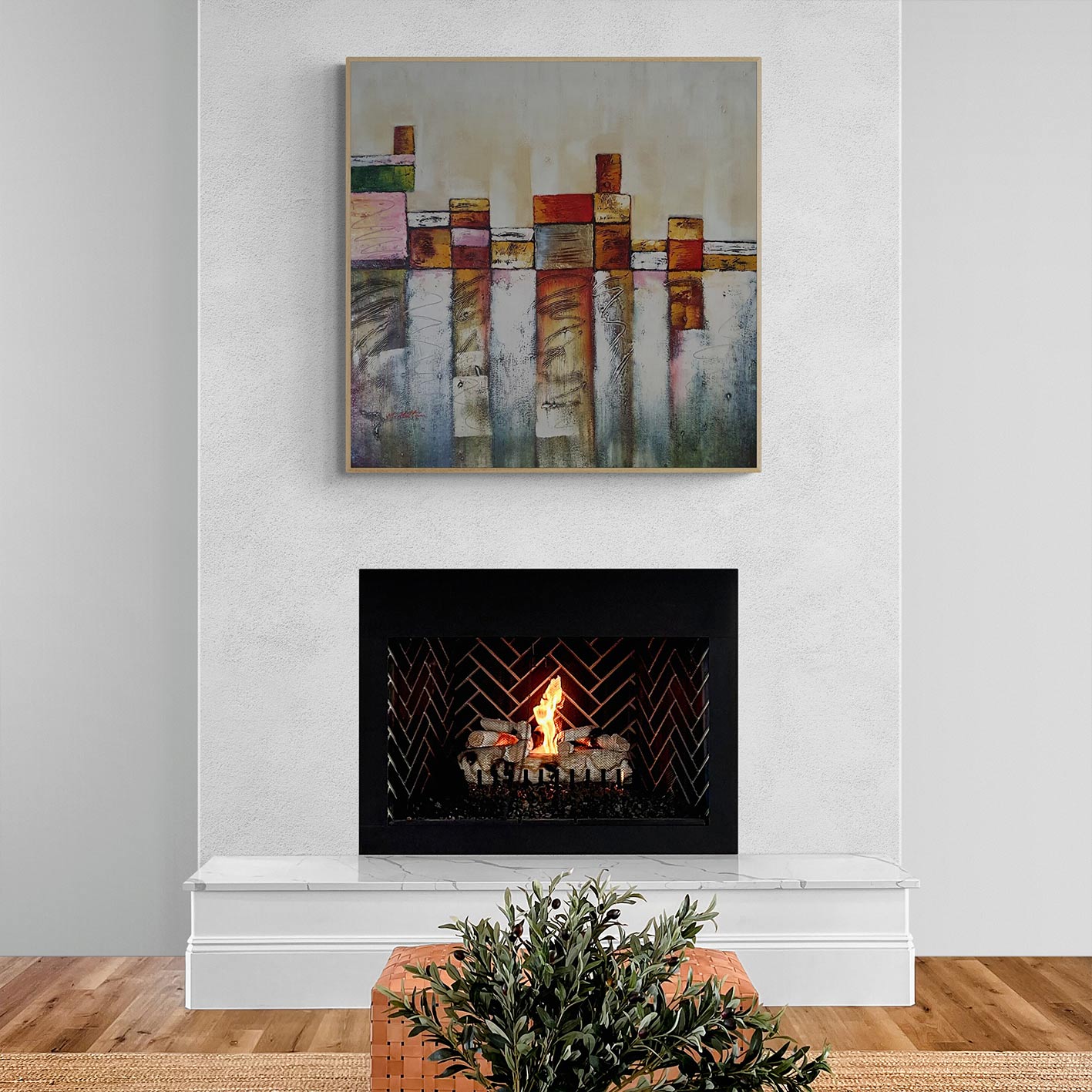 Cuadro Ciudad Moderna II 80x80 cm