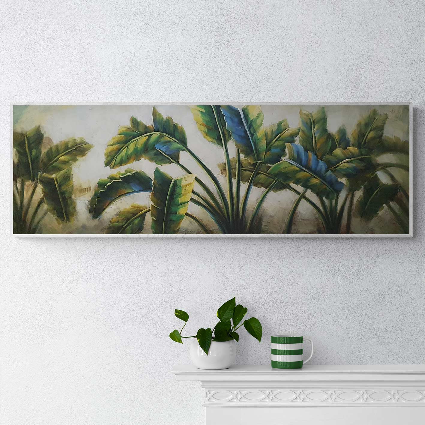Cuadro Decoracion Flores 120x40 cm