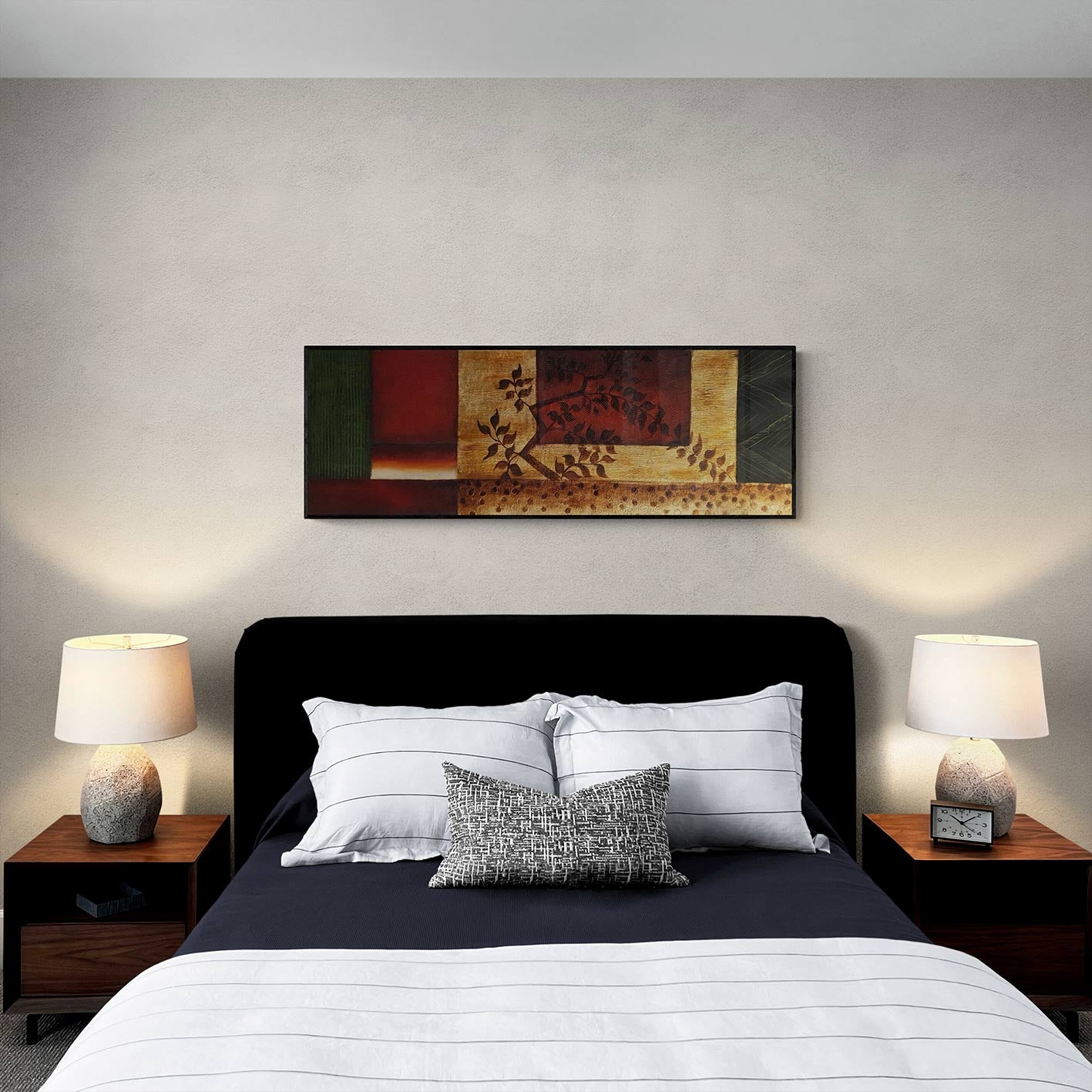 Cuadro Decoracion Flores Oros 120x40 cm