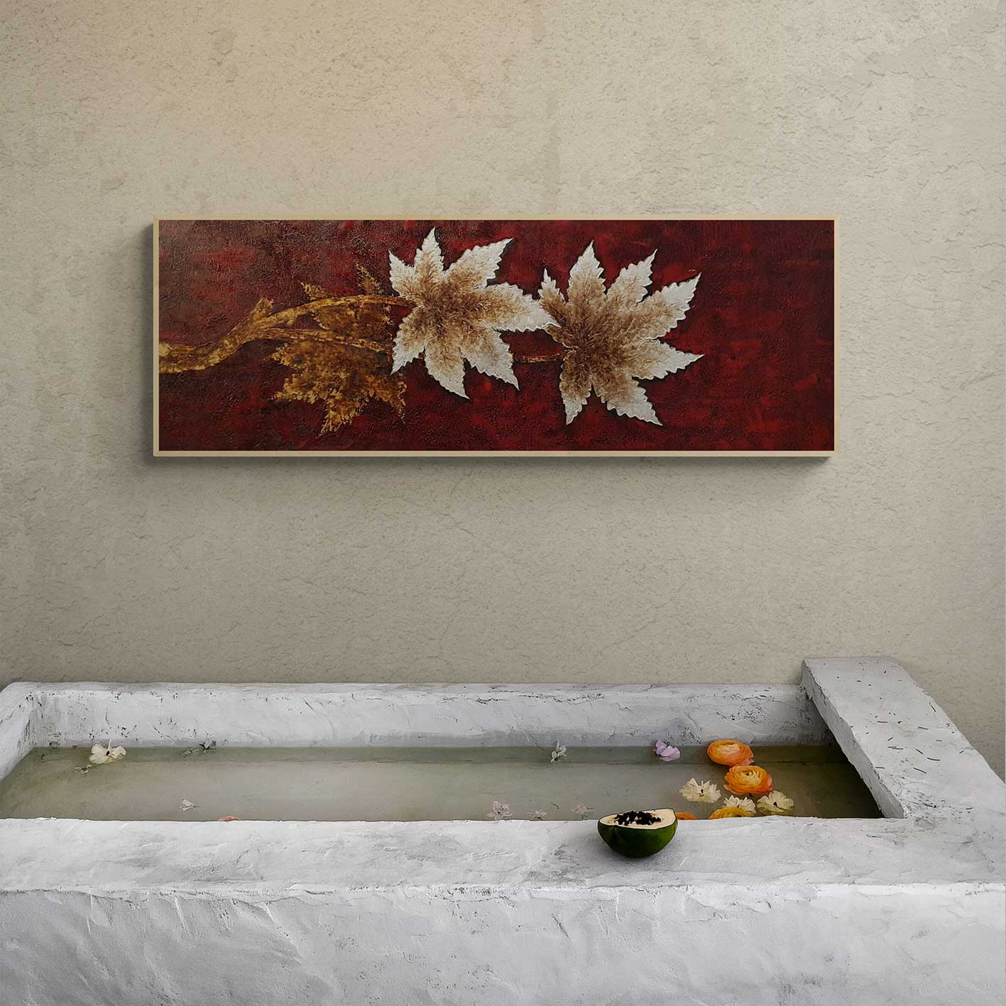 Cuadro Decorativo Palmera 120x40 cm