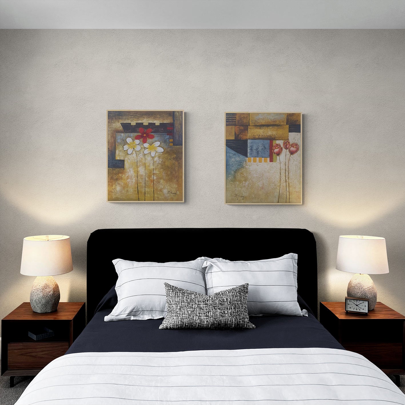 Cuadro Diptico Florecillas  50x60 cm [2 piezas]