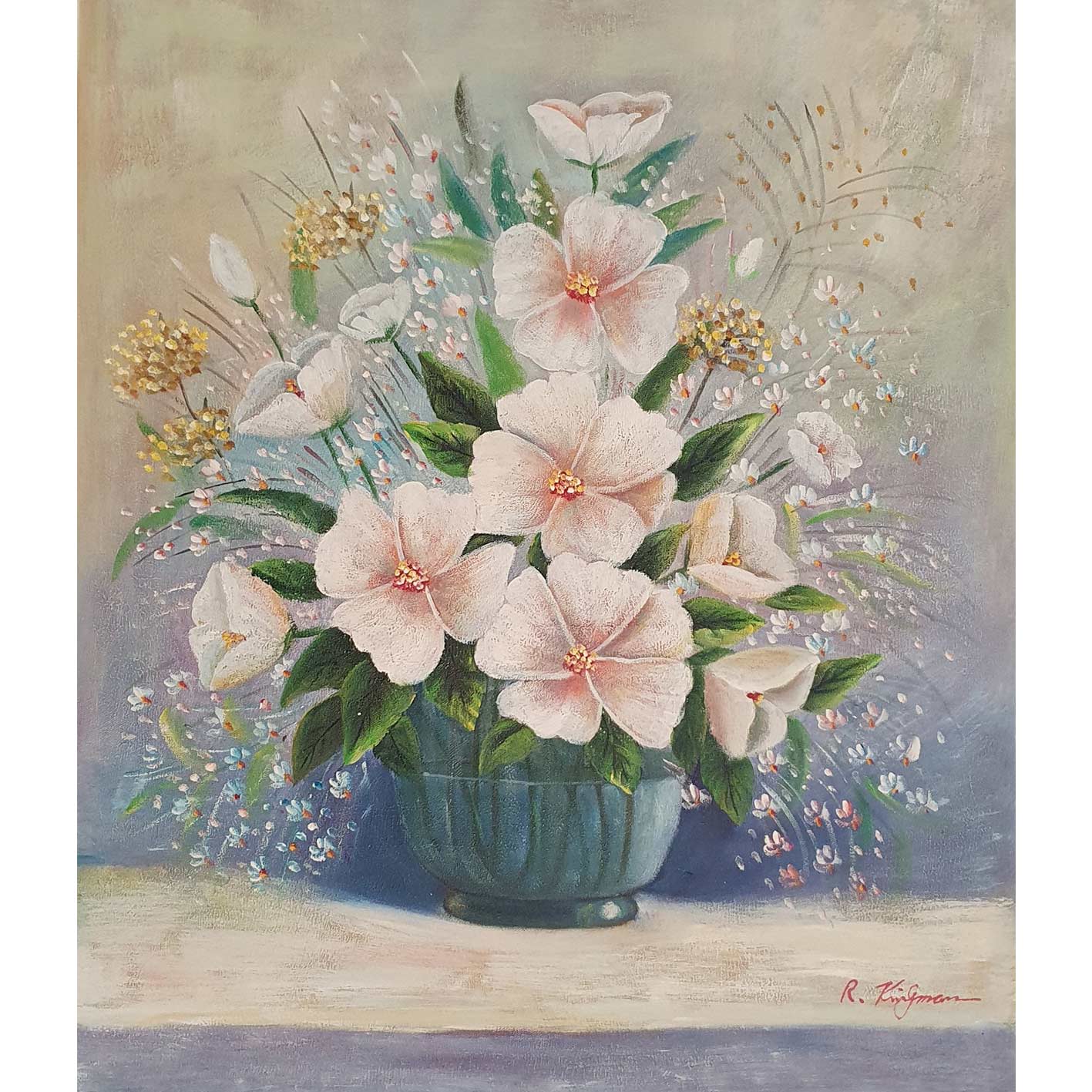 Cuadro Diptico Flores Claras  50x60 [2 piezas]