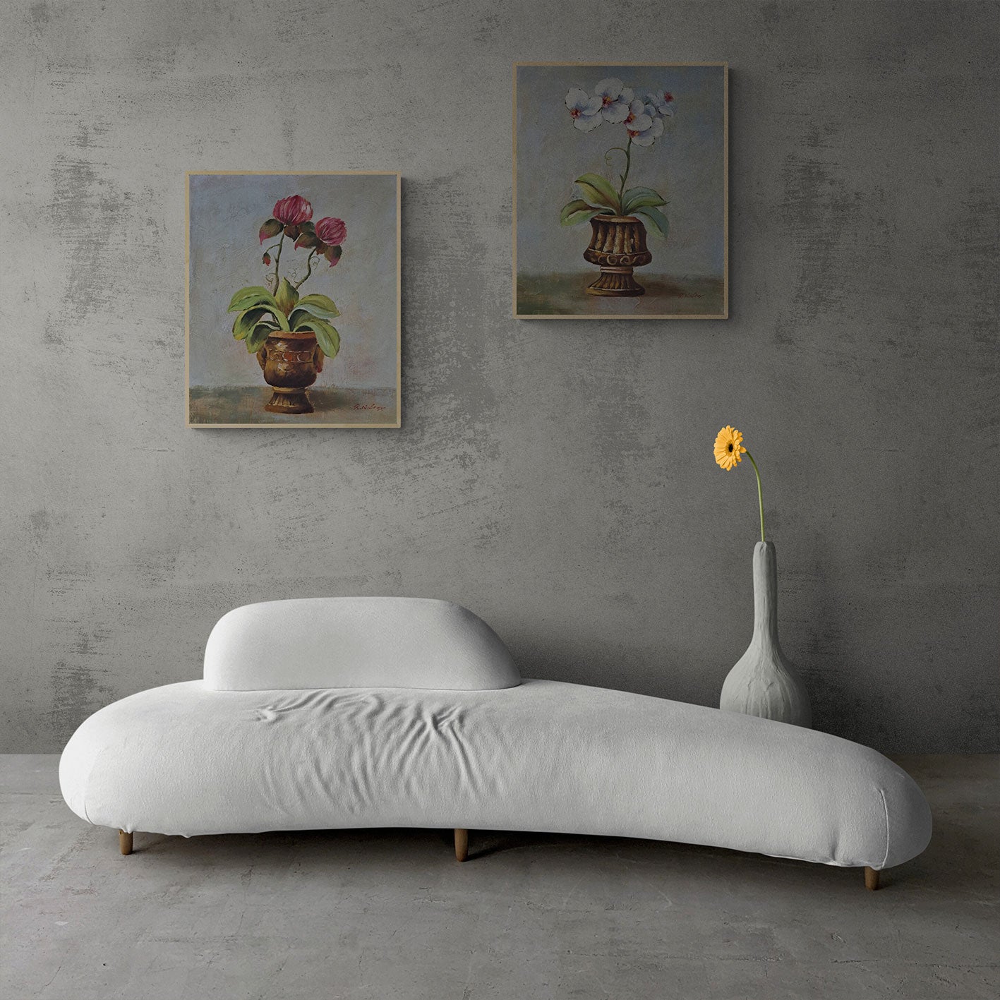 Cuadro Diptico Jarrones 50X60 cm [2 piezas]