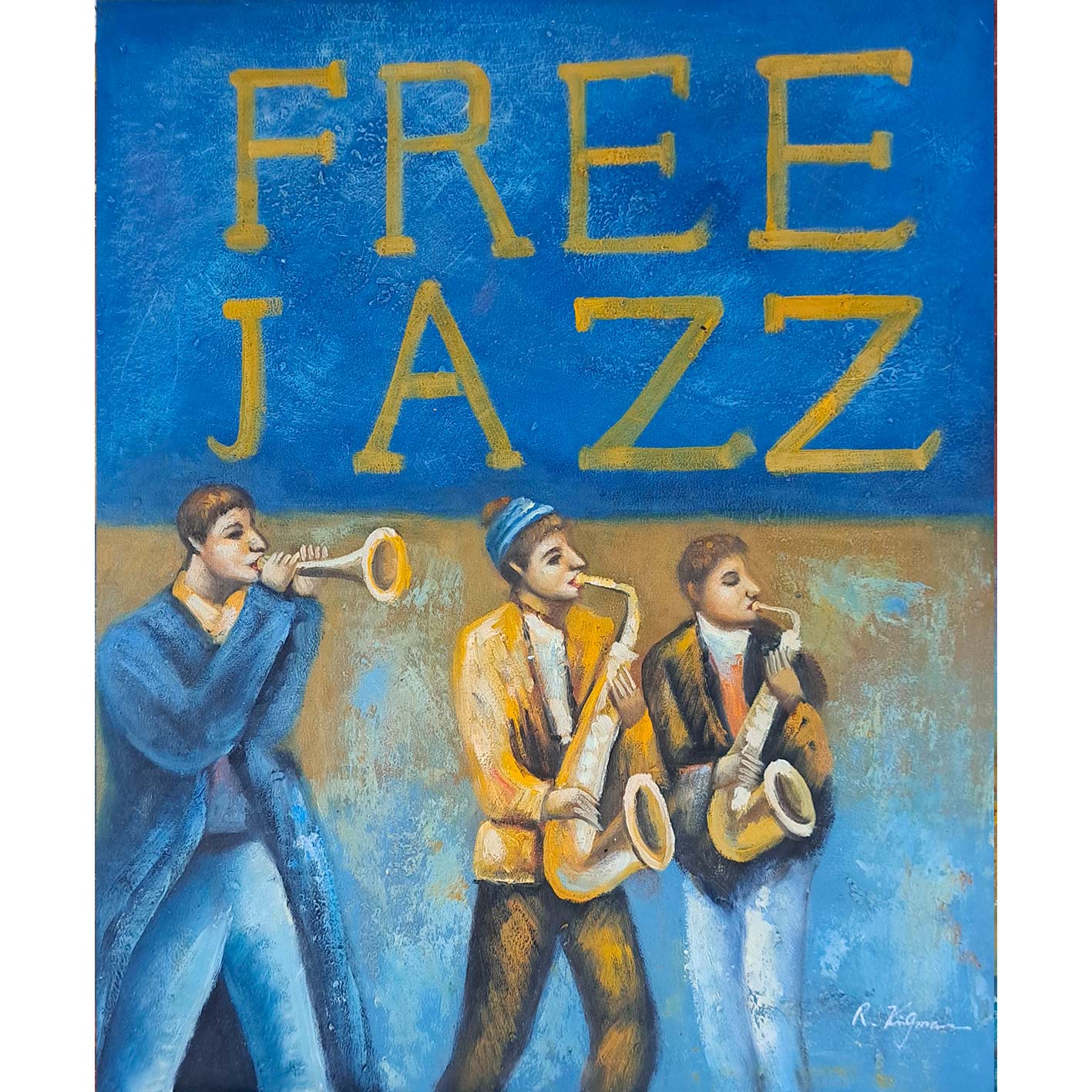 Cuadro Diptico Jazz Musical 50X60 cm [2 piezas]