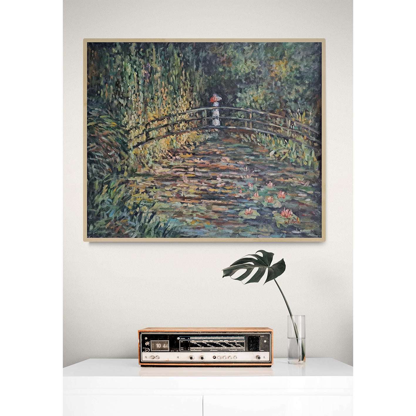 Cuadro  Lienzo Oleo Estanque Ninfea Monet 60x50 cm Texturas