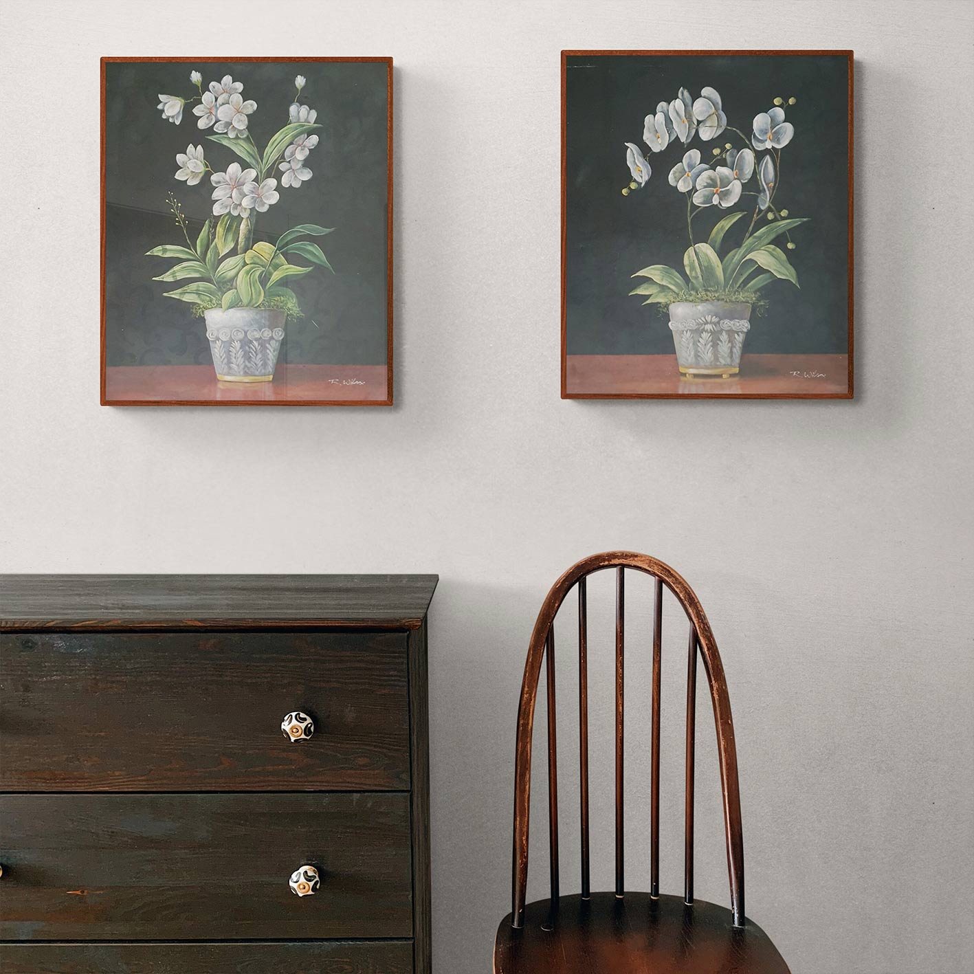 Cuadro Flor Jazmin 50x60 cm [2 piezas]