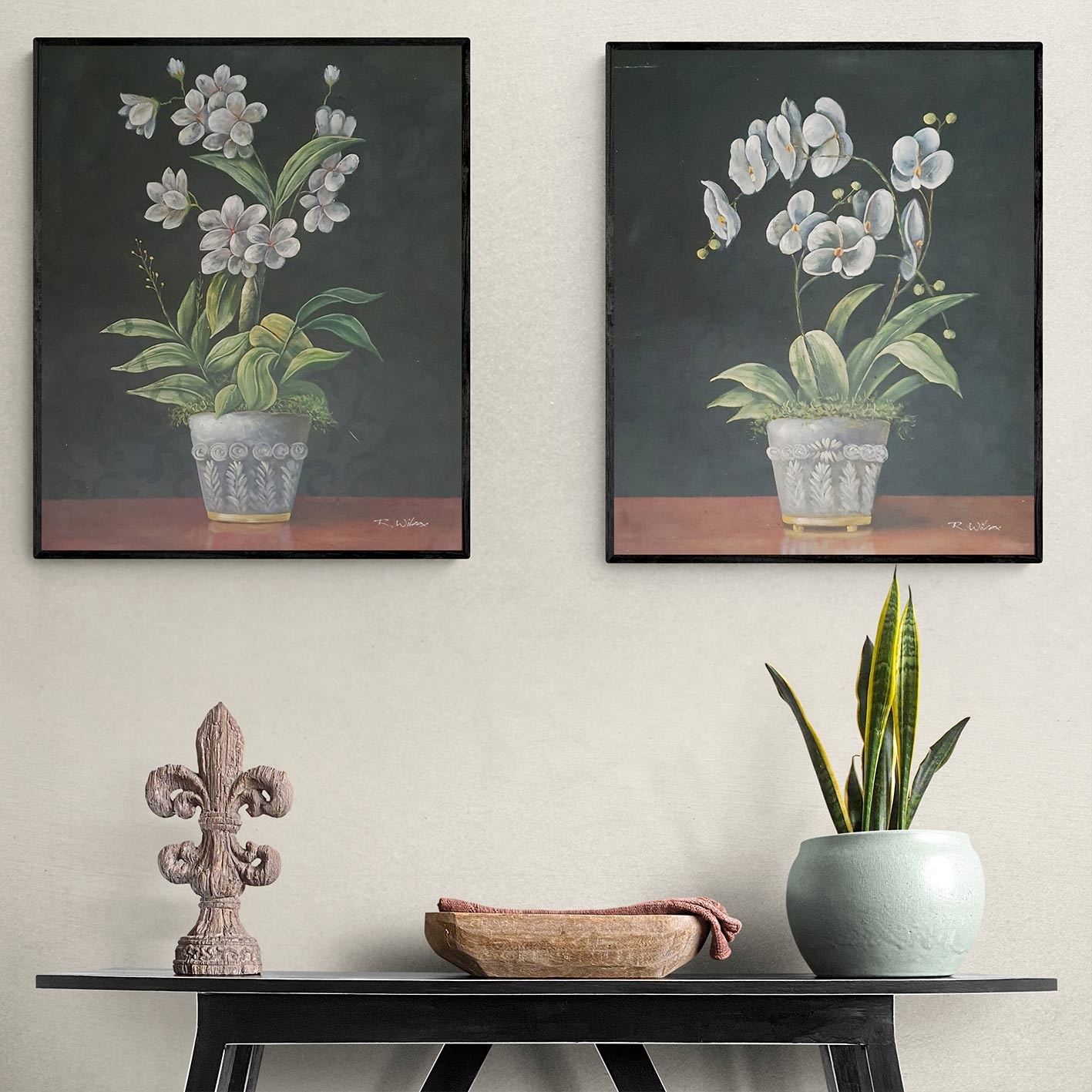 Cuadro Flor Jazmin 50x60 cm [2 piezas]