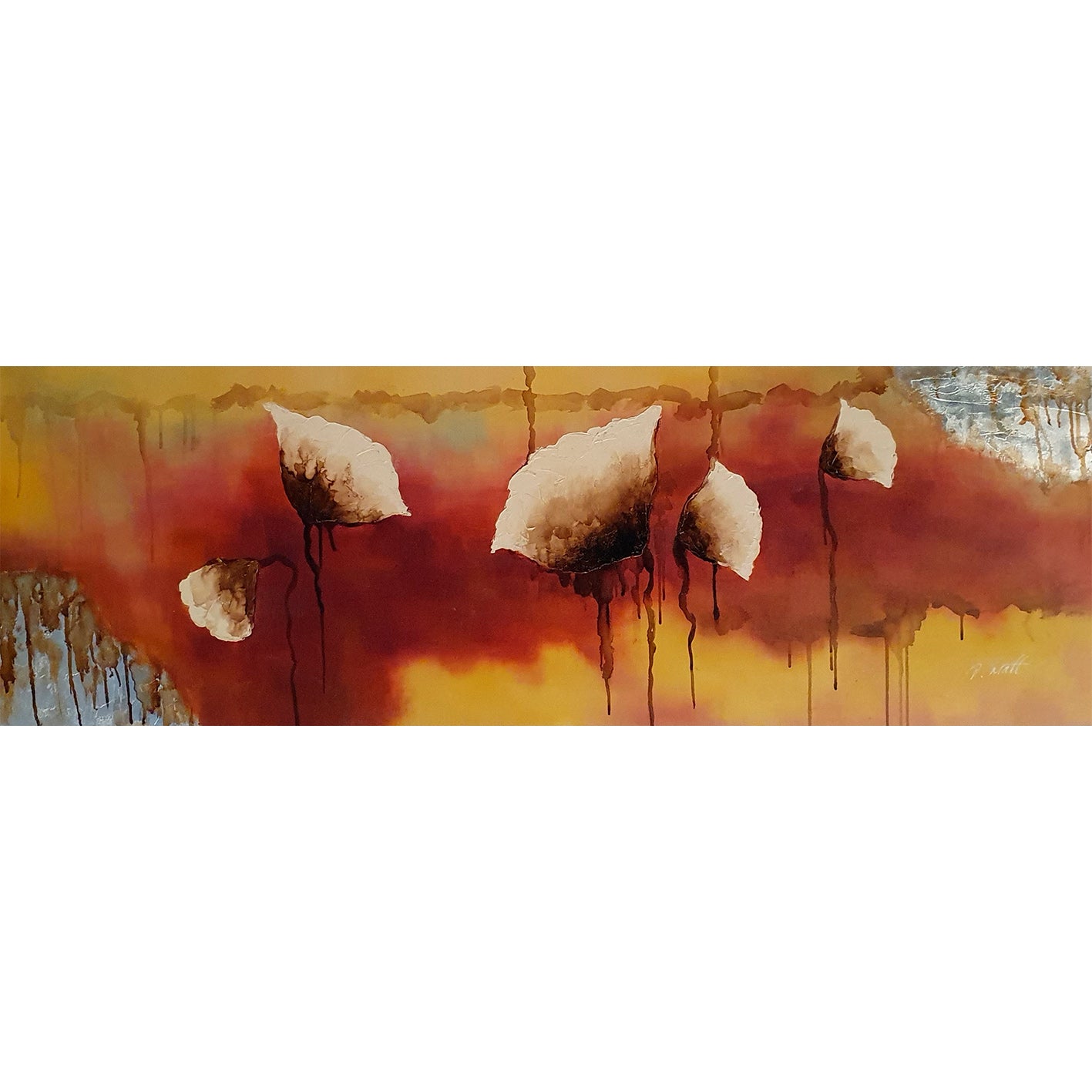 Cuadro Flores Apaisadas 120x40 cm