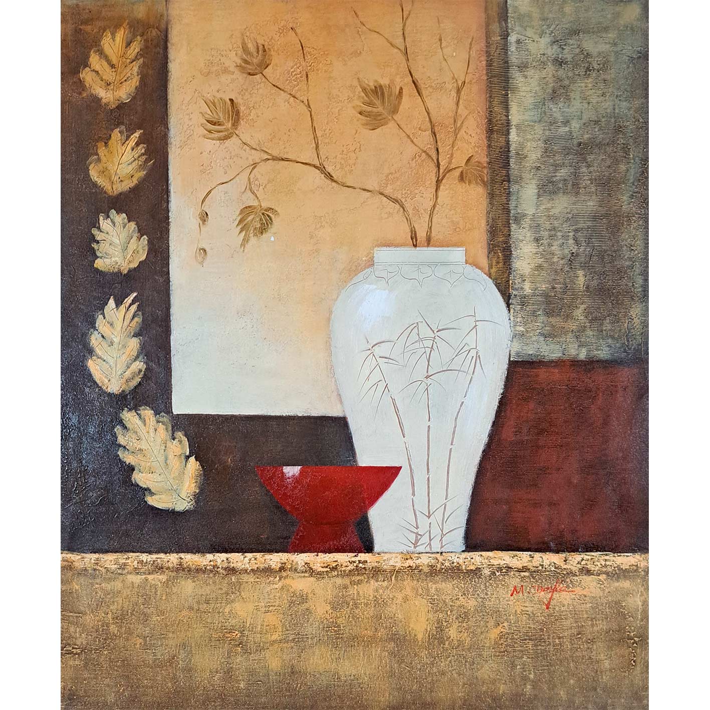 Cuadro Flores Desayuno  50x60 cm [2 piezas]