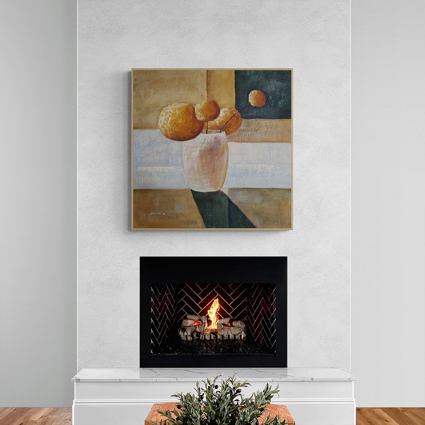 Cuadro Flores Deseo II  80x80 cm
