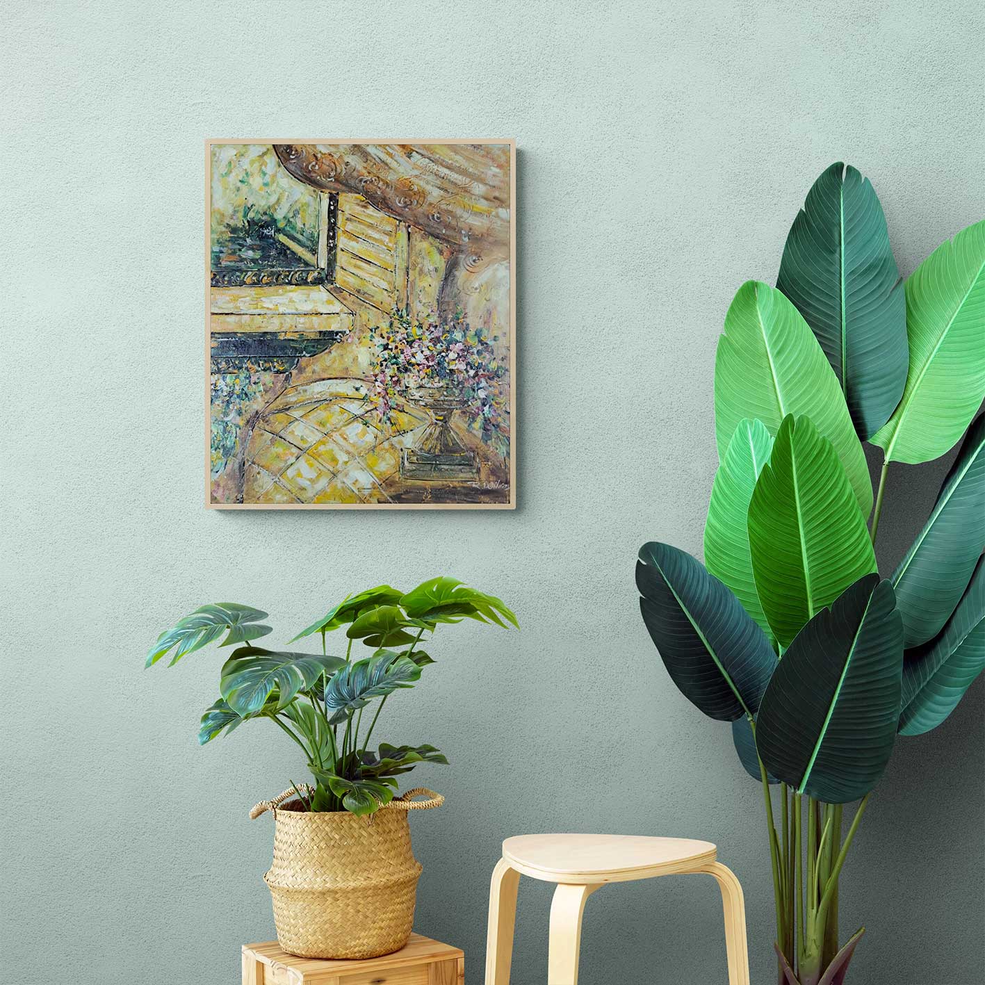 Cuadro Flores Ventanas 50x60 cm