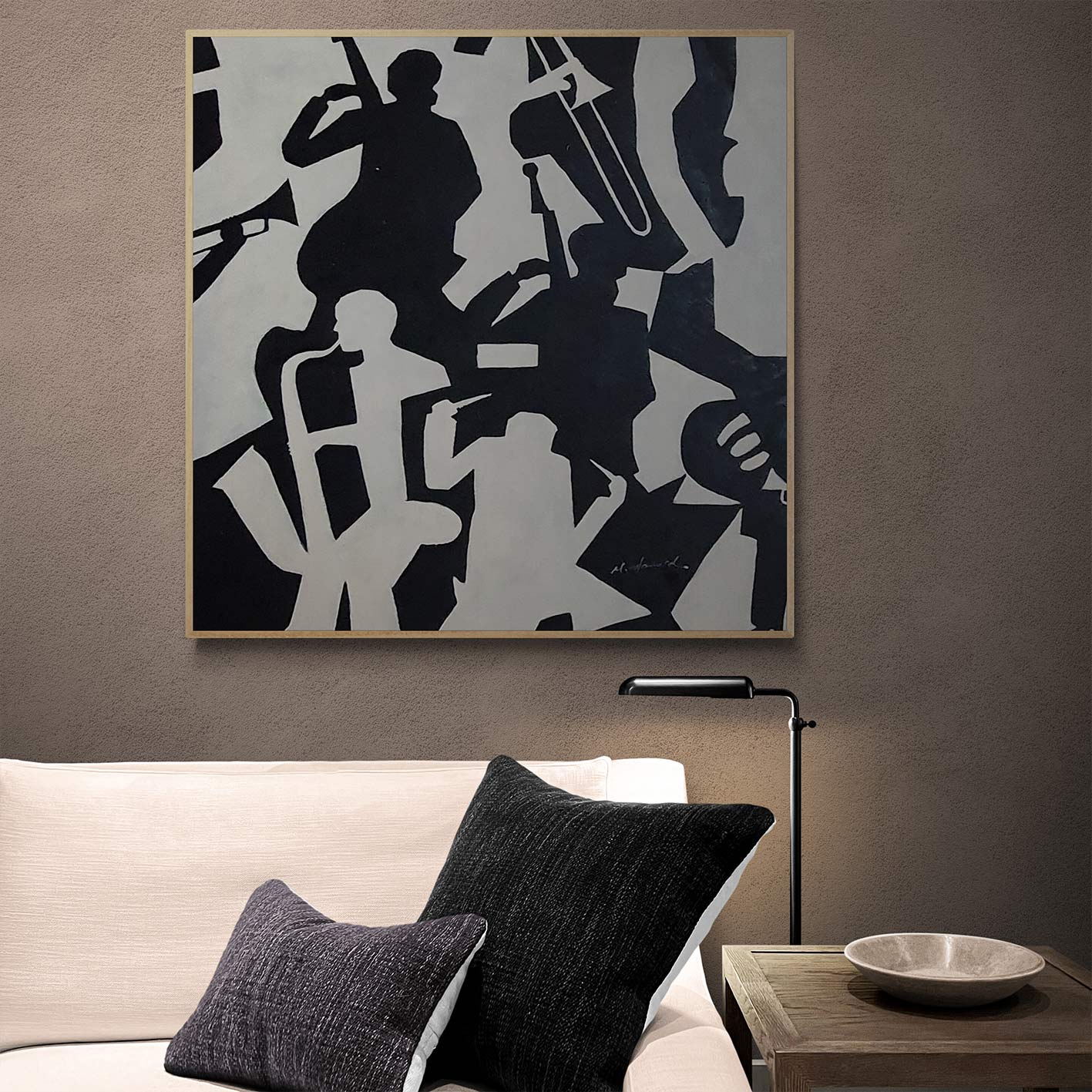 Cuadro Musicos Lados 80x80 cm