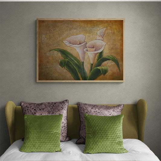 Cuadro Lirios Decorativos 90x60 cm