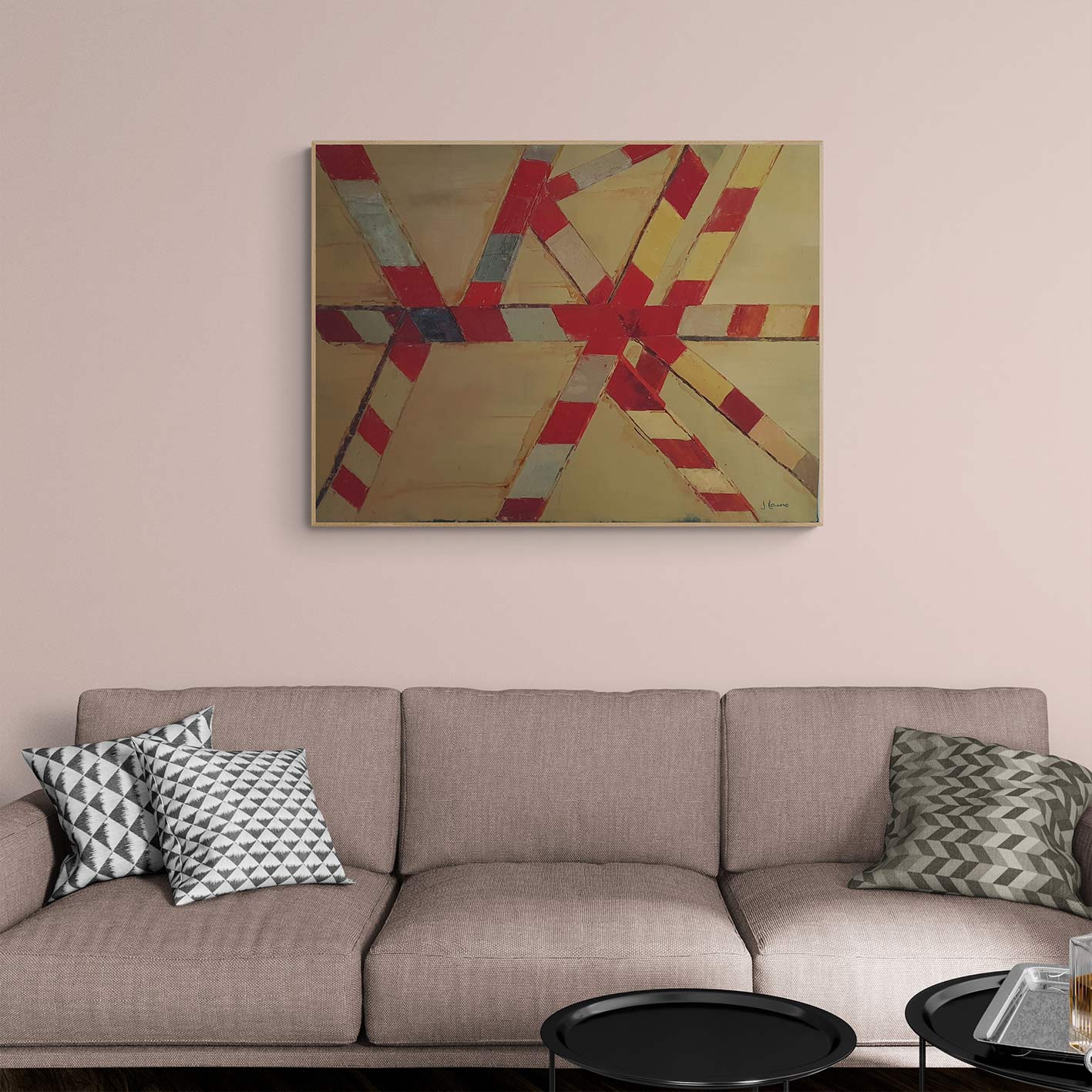 Cuadro decorativo geométrico con estilo moderno