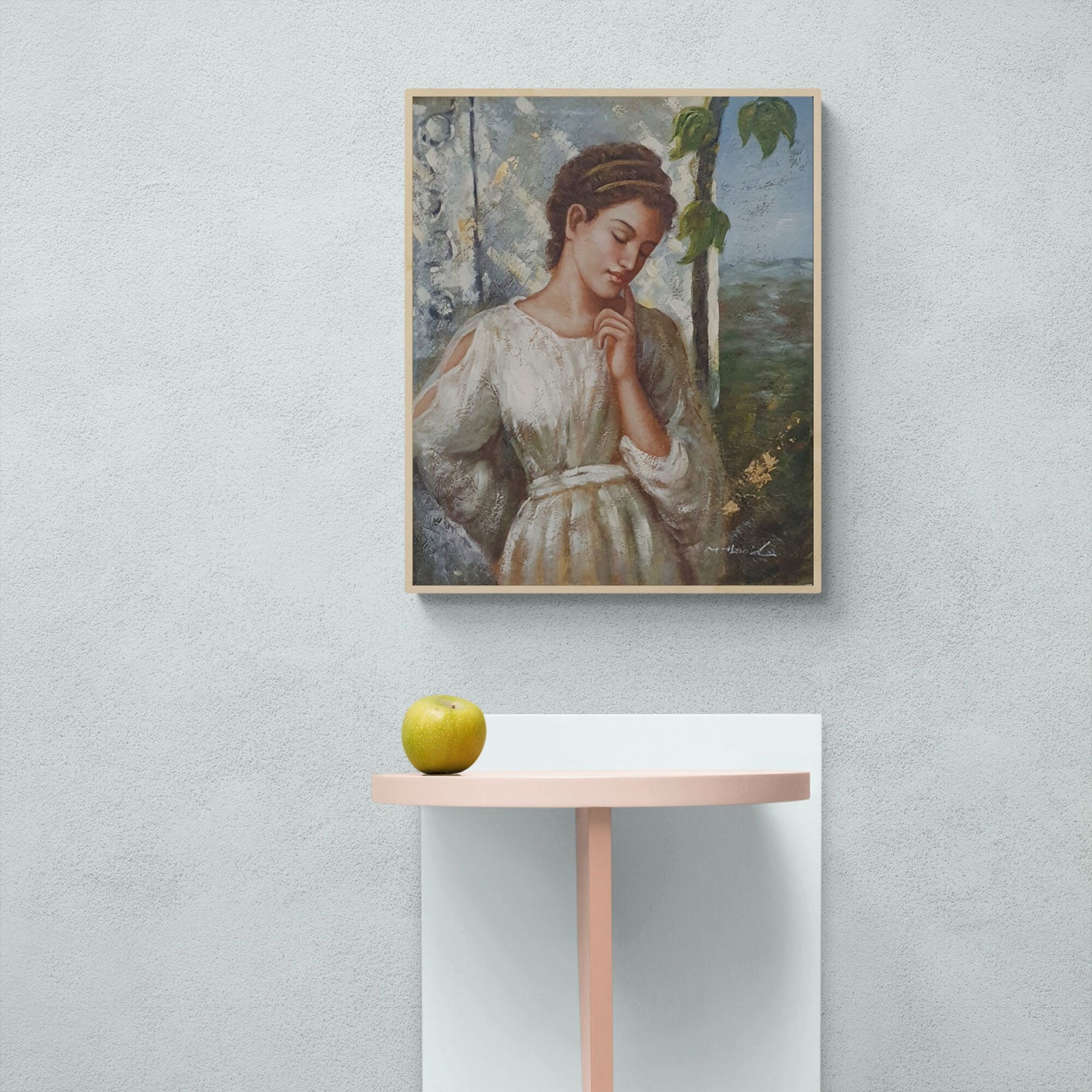 Cuadro Mujer Pensativa 50x60 cm