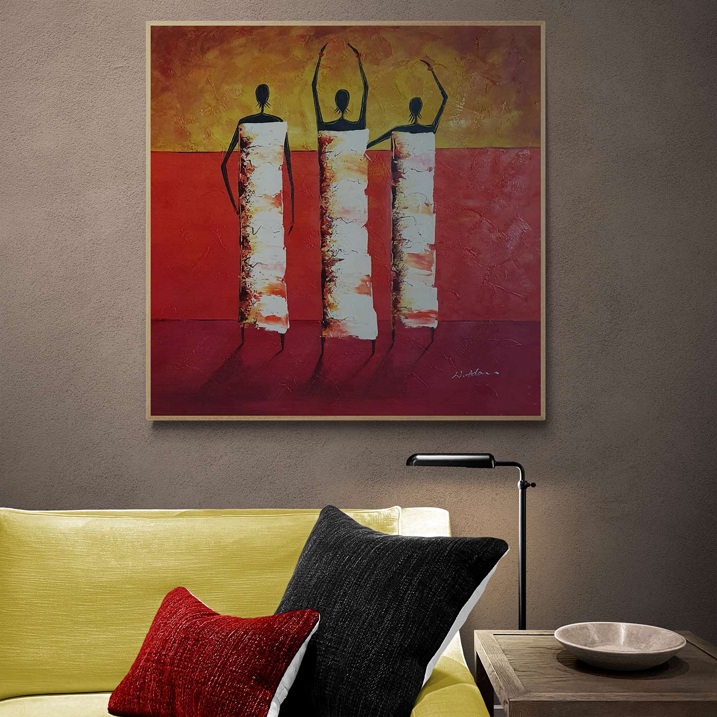 Cuadro Africanas 80x80 cm