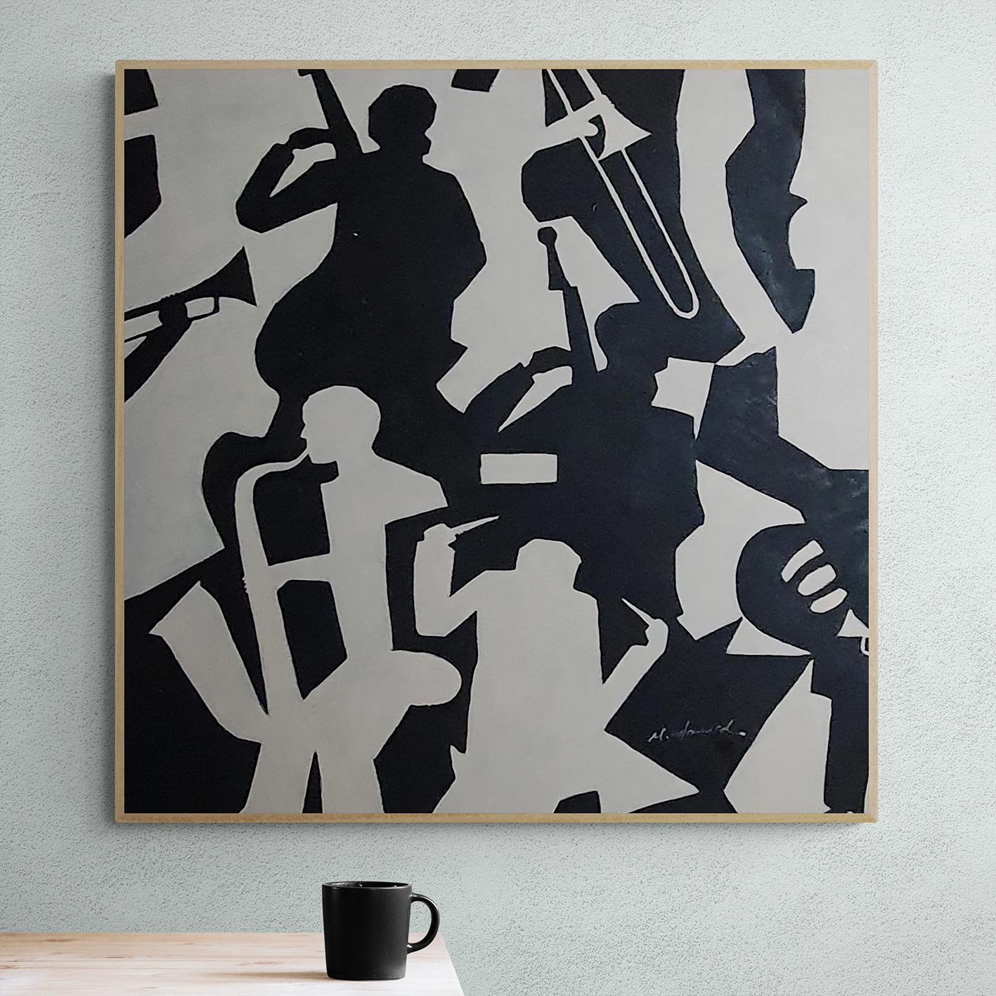 Cuadro Musicos Lados 80x80 cm