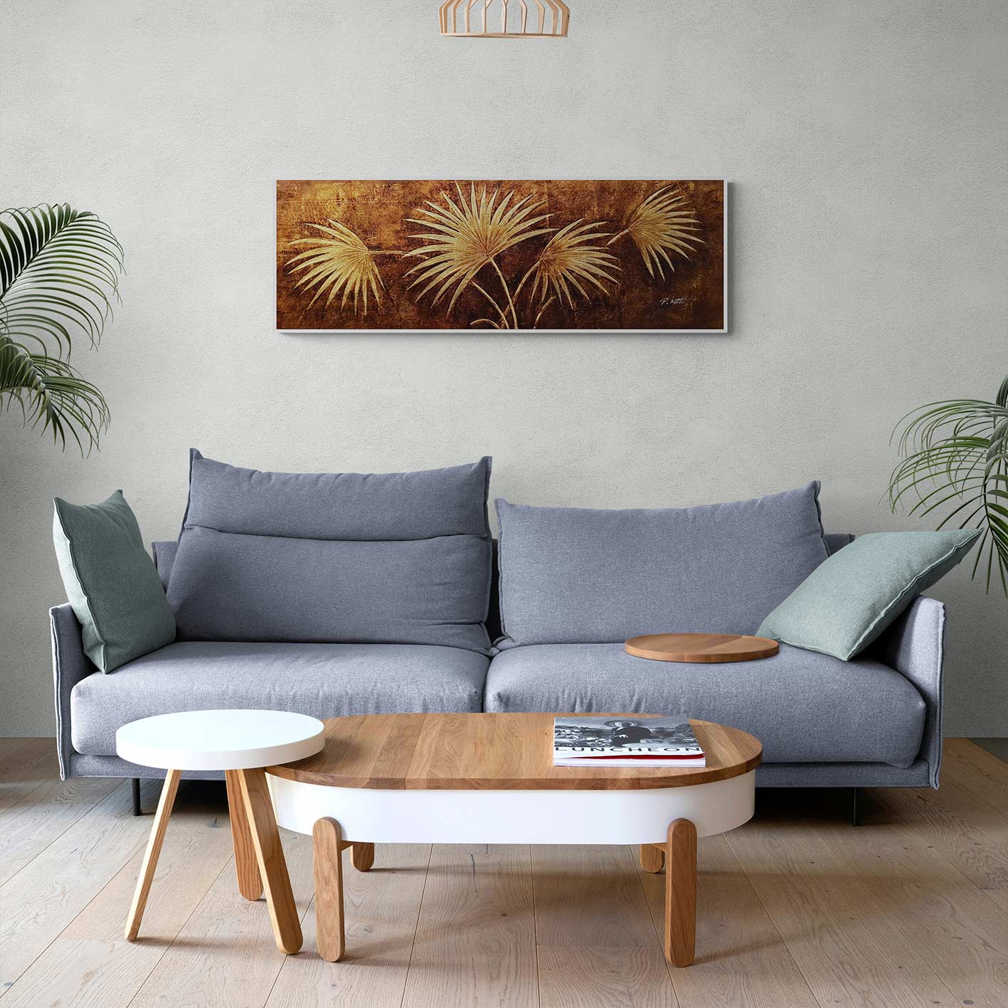 Cuadro Decorativo Palma 120x40 cm