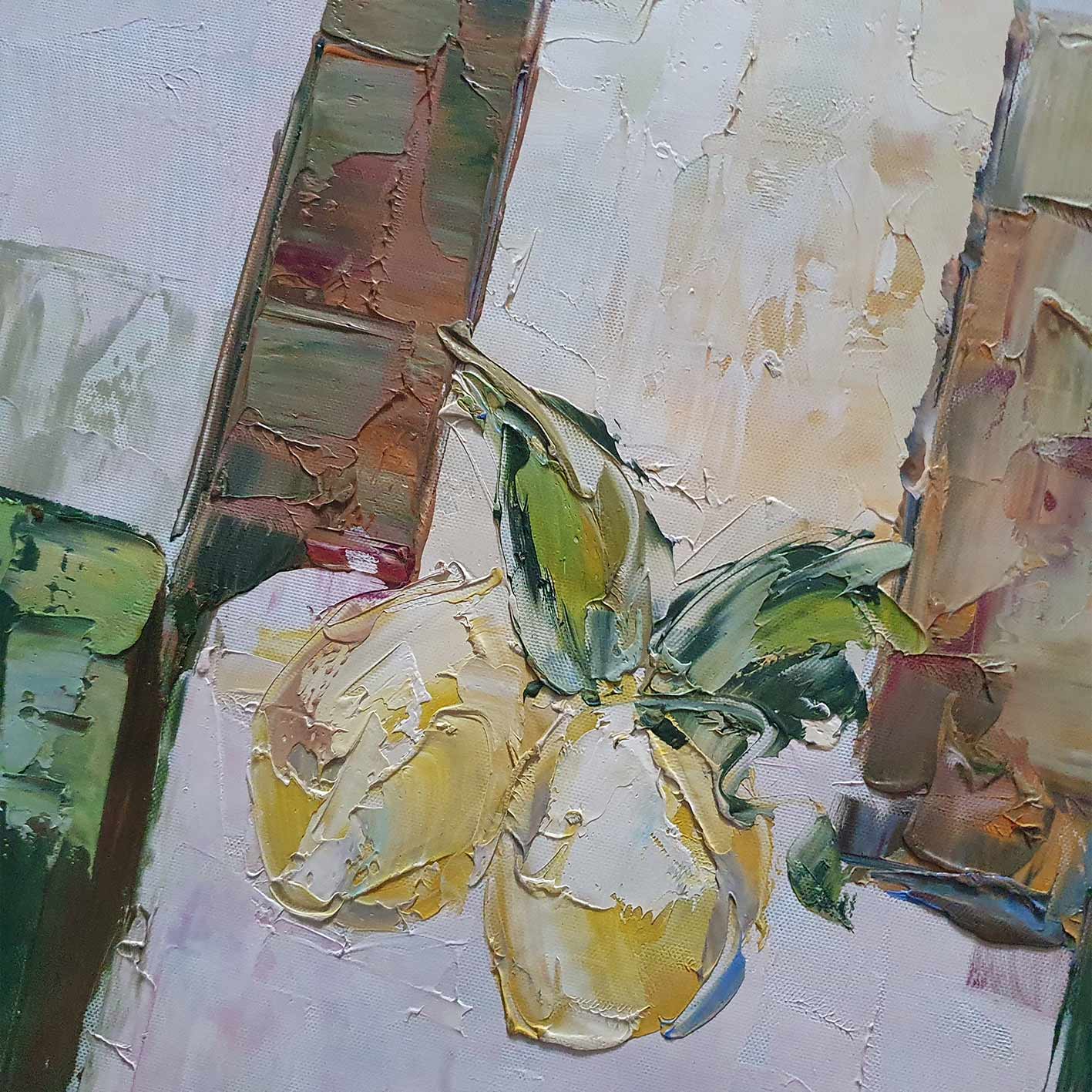 Cuadro Diptico Jarron Limon 50X60 cm [2 piezas] Texturas