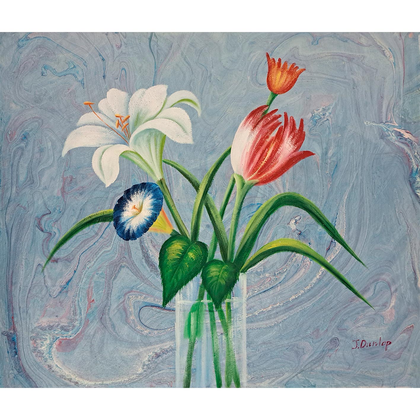 Cuadro Diptico Lirios Pinturas 60X50 cm [2 piezas]