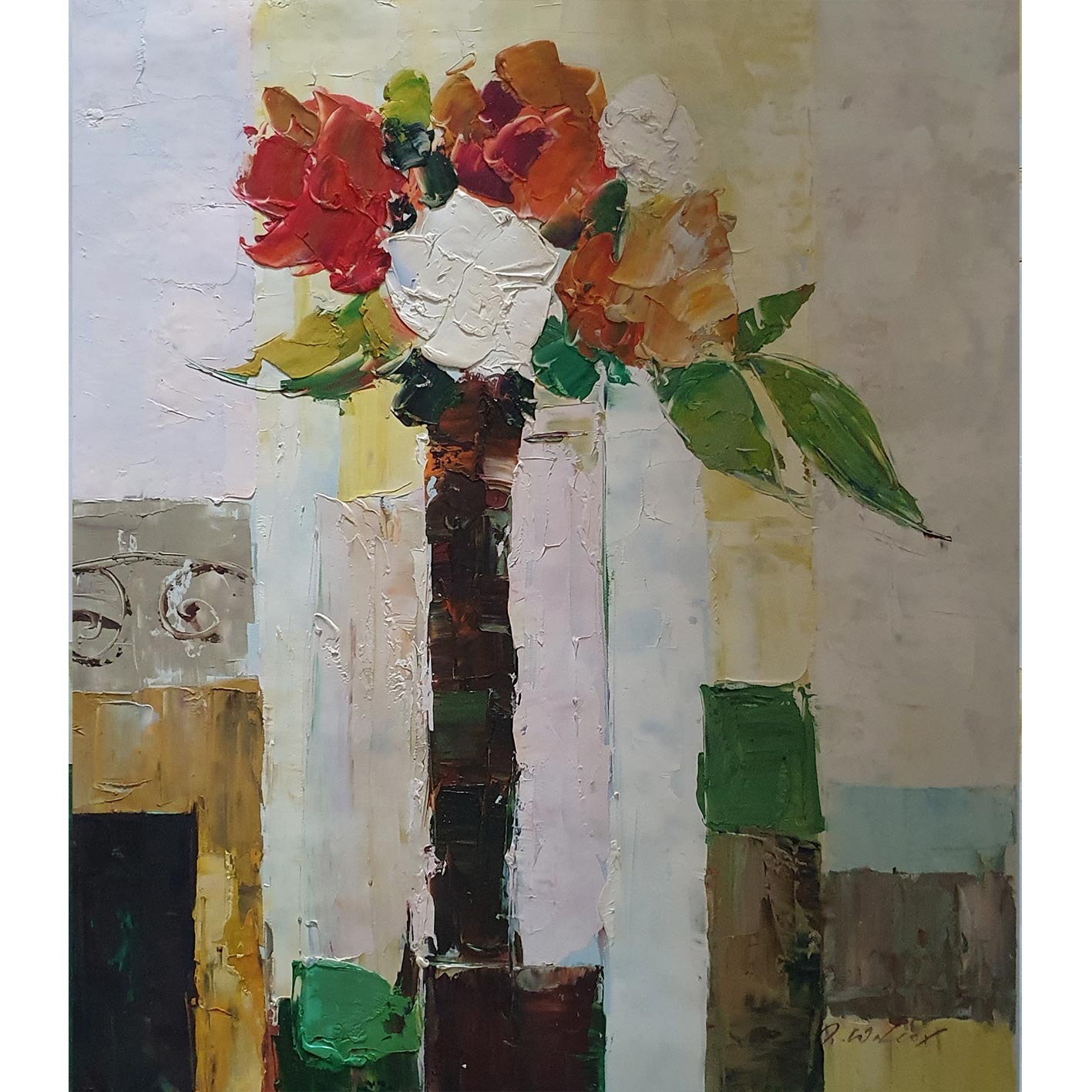 Cuadro Diptico Jarron Limon 50X60 cm [2 piezas]