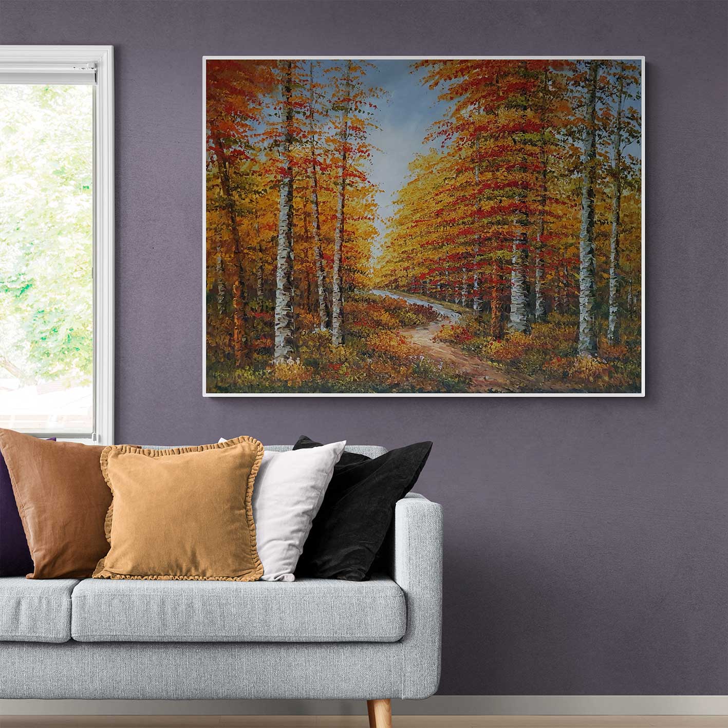 Cuadro Bosque Otoñal Horizonte  90x120 cm