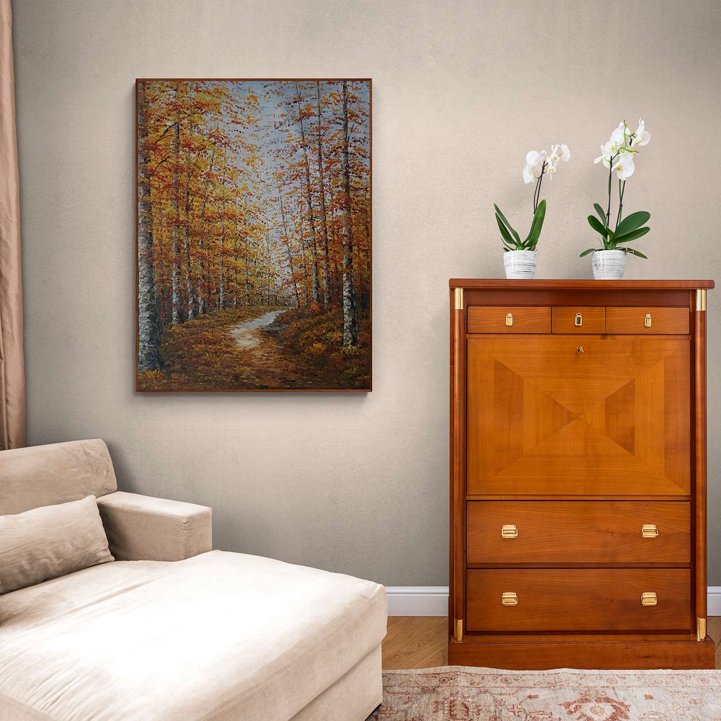 Cuadro Bosque Invierno 90x120 cm