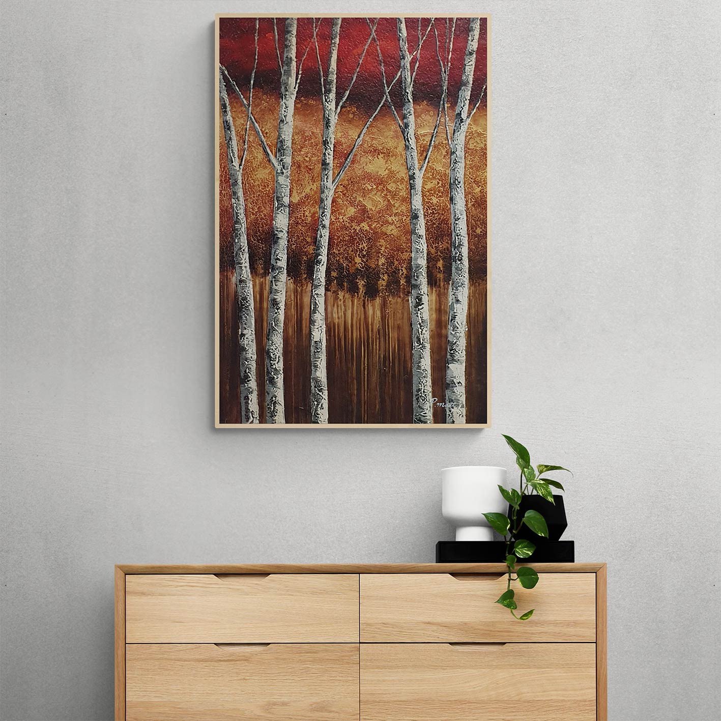 Cuadro Bosque arboles  60x90 cm