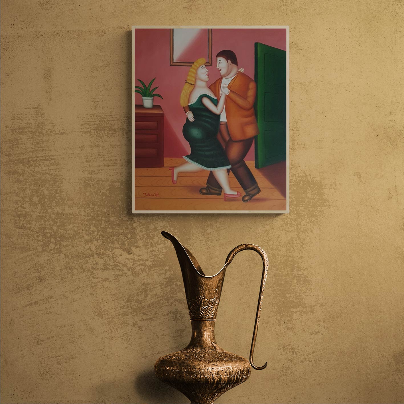Cuadro Botero Baile 50x60 cm