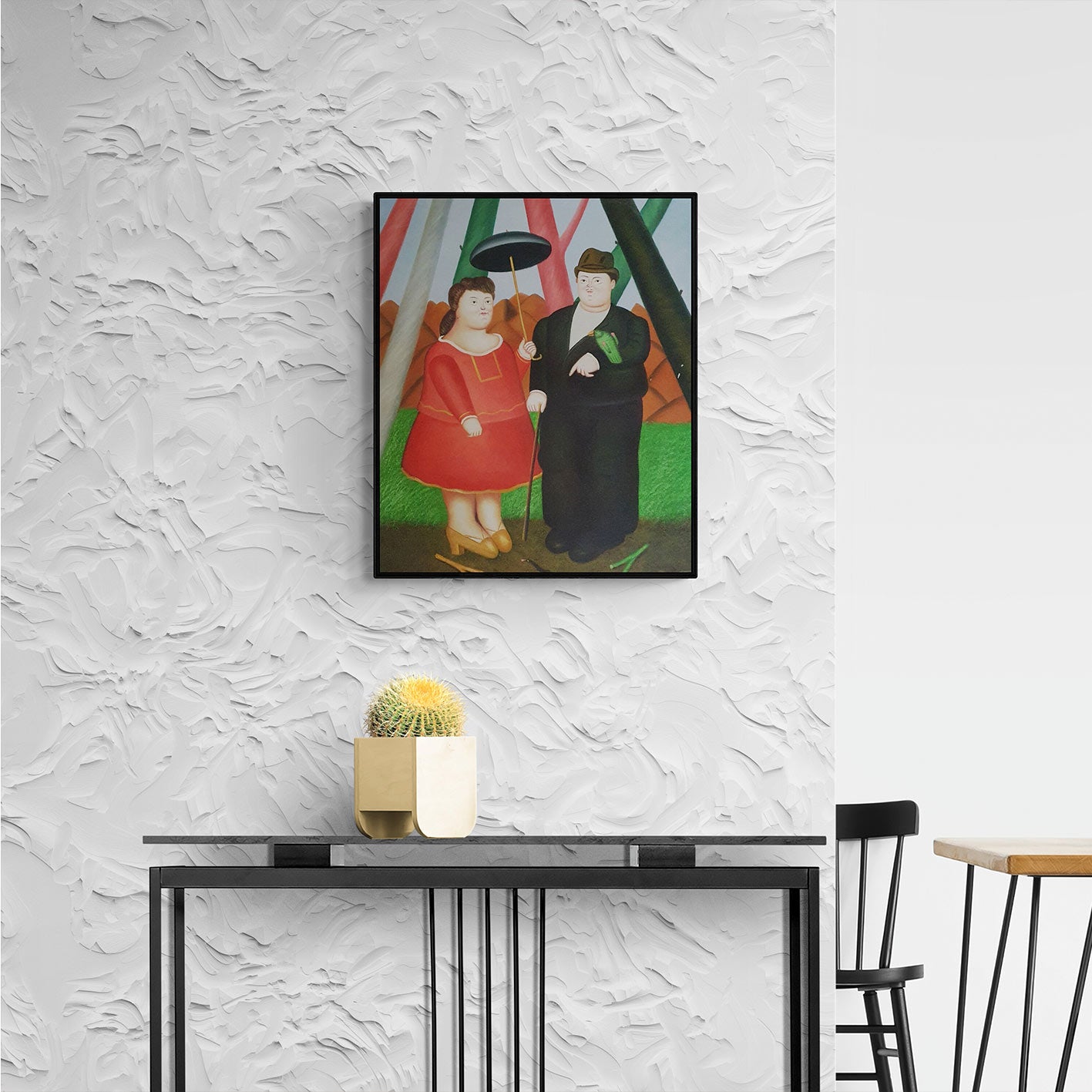 Cuadro Botero Paseo 50x60 cm