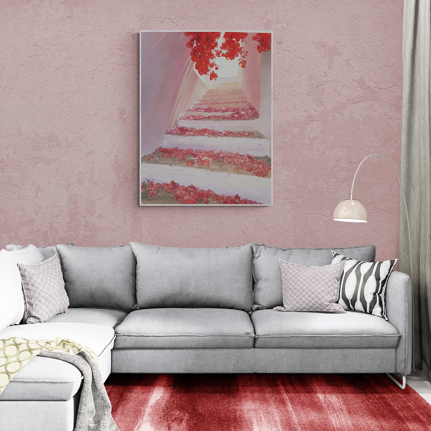 Cuadro Buganvilla Roja 80x120 cm