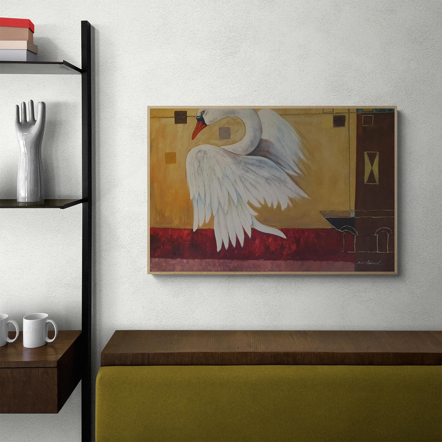 Cuadro Cisne Decora II 90x60 cm