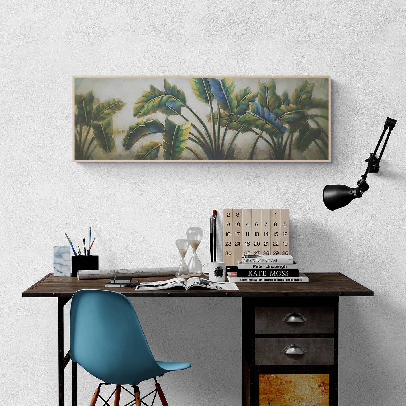 Cuadro Decoracion Flores 120x40 cm