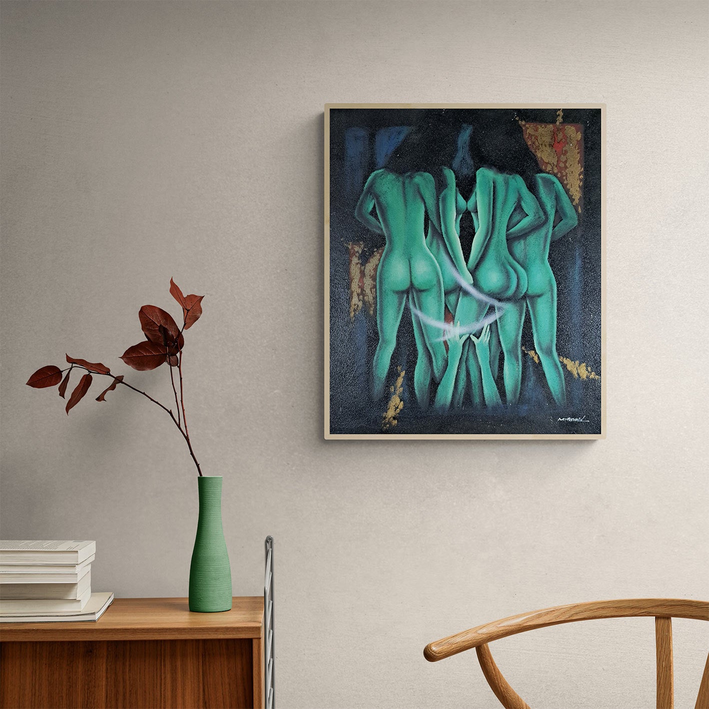 Cuadro Desnudos Grafiti 50x60 cm